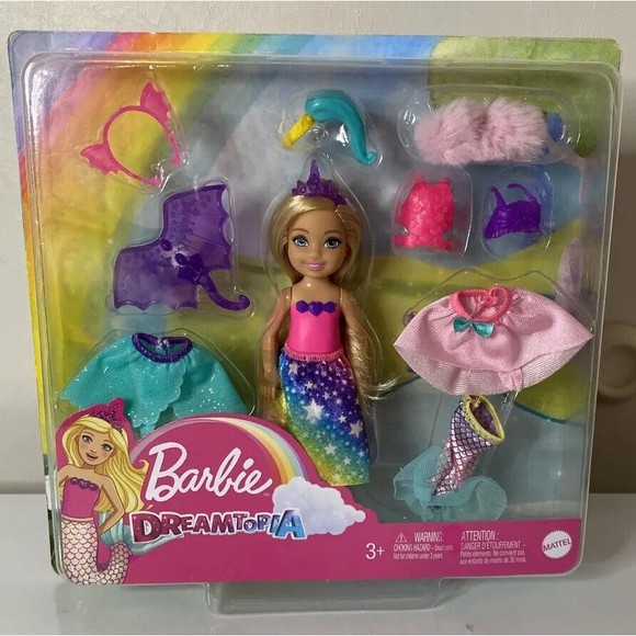 Barbie Dreamtopia Chelsea Doll Dress-up Set Toy Mermaid Princess New in box - Picture 1 of 11